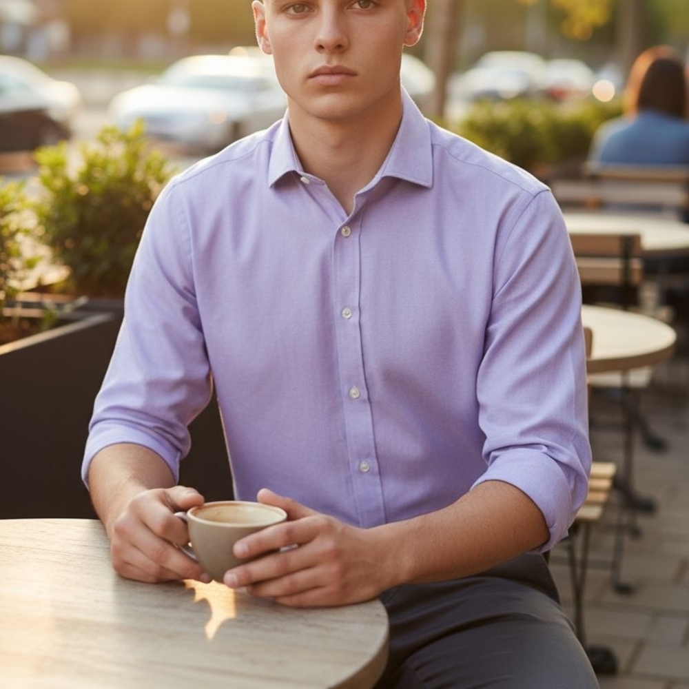 Stafford Lavender Men's Dress Shirt